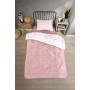 ETE HOMETEX TEK KİŞİLİK LÜX WELSOFT YORGAN SETİ ALENA PUDRA 155X215CM 8696474231928